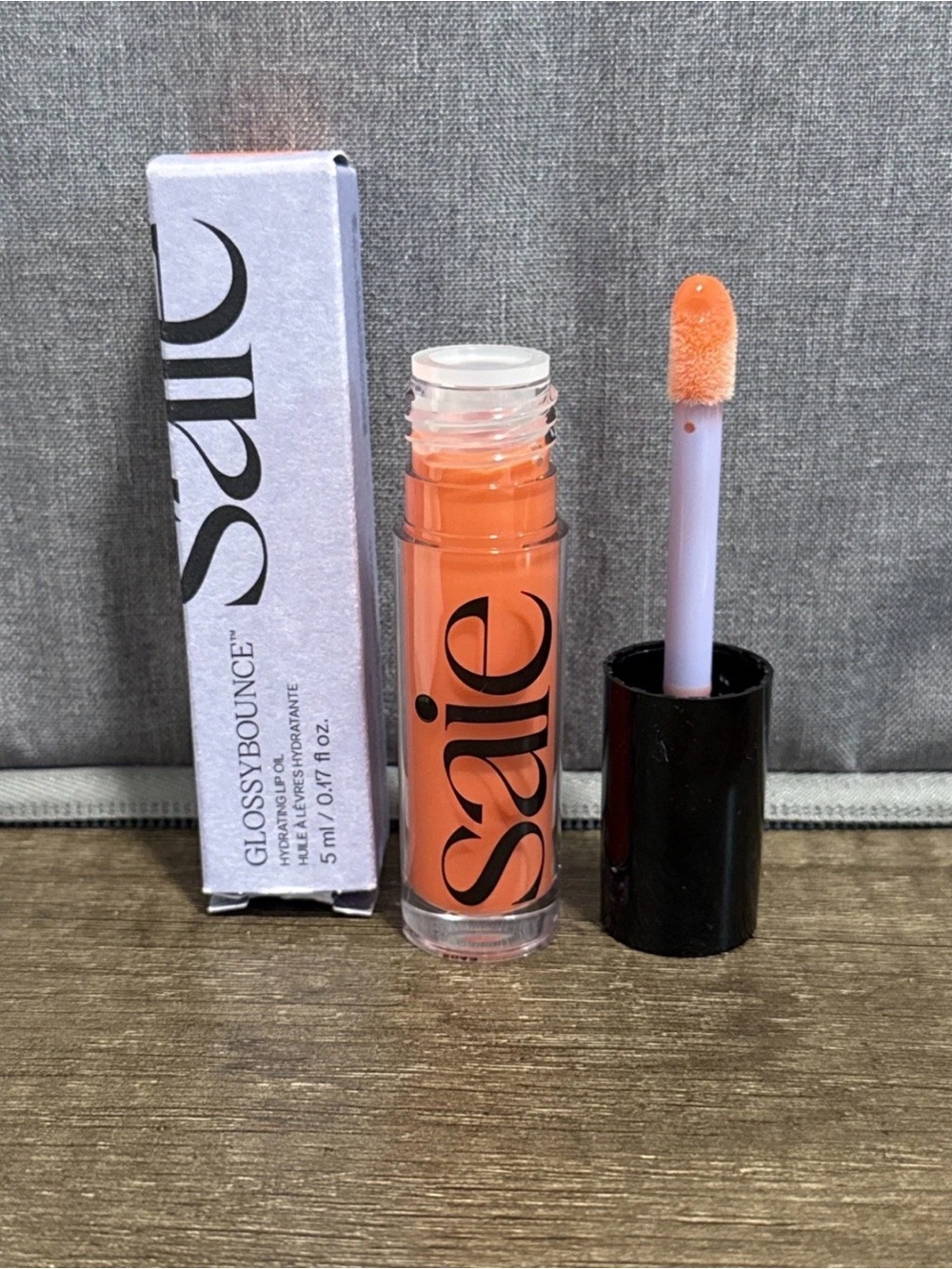 Saie Glossybounce Hydrating Lip Oil In Splash. Full Size 0.17 Oz NIB